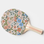 コーラルガーデンフラワーパターン 卓球ラケット (横)