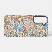 コーラルガーデンフラワーパターン SAMSUNG GALAXYケース (裏面横)