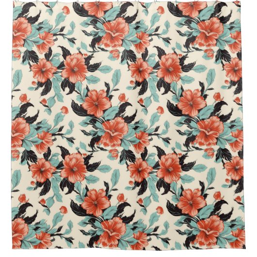 コーラルガーデン シャワーカーテン (正面)