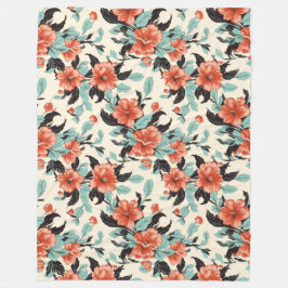 コーラルガーデン フリースブランケット