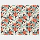 コーラルガーデン フリースブランケット (正面(横))