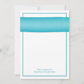 コーラルガーベラデイジーアクアリボンブライダルシャワー 招待状 (裏面)