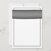 コーラルガーベラデイジーグレーリボン招待状 招待状 (裏面)