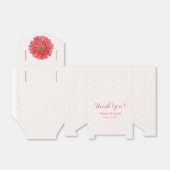 コーラルガーベラデイジーホワイトレース結婚ズサンキュー フェイバーボックス (折り畳みなし)