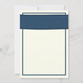 コーラルガーベラ海軍リボンブライダルシャワー招待 招待状 (裏面)