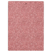 コーラルガーリーレッドグリッターモノグラム名 クリップボード (裏面)