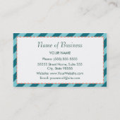 コーラルガーリー&ティール（緑がかった色）和紙テープパターンブティック 名刺 (裏面)