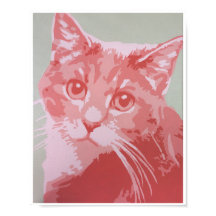 コーラルキャットプリント