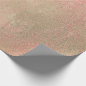 コーラルキャンディシャンペーンセピアフォキエ金ゴールド抽象芸術 ラッピングペーパー (角)