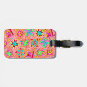 コーラルキルトブロック荷物又は裁縫機械ラベル ラゲッジタグ (裏面横)