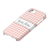 コーラルギンガムチェック'名前' iPhoneケース Case-Mate iPhoneケース (下部)