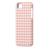コーラルギンガムチェックiPhoneケース Case-Mate iPhoneケース (裏面左)
