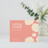 コーラルクラウドベビーシャワー ポストカード (スタンド正面)