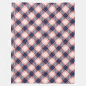 コーラルクラシックネイビーブランケット時無タータンチェック心地よい フリースブランケット (正面)