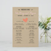 コーラルクラフトシンプルハート結婚式 プログラム (スタンド正面)