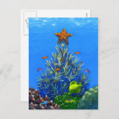 コーラルクリスマスツリー葉書 シーズンポストカード (正面/裏面)