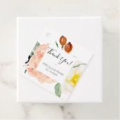 コーラルクリームウォーター結婚カラーフラワーズサンキュー フェイバータグ (インサイチュ)