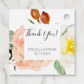 コーラルクリームウォーター結婚カラーフラワーズサンキュー フェイバータグ (裏面)