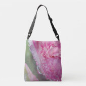 コーラルグラス&牡丹ピンク開花クロスボディバッグ クロスボディバッグ (裏面)