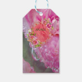 コーラルグラス&牡丹ピンク開花中抱き枕 ギフトタグ (正面)