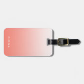コーラルグラデーショグラデーションンパーソナライズされたラゲッジタグ ラゲッジタグ (正面横)