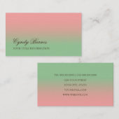 コーラルグラデーションの名刺を含む任意の色 名刺 (正面/裏面)