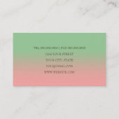 コーラルグラデーションの名刺を含む任意の色 名刺 (裏面)