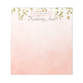 コーラルグラデーション金ゴールドシークイン秋 ノートパッド (正面)