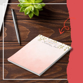 コーラルグラデーション金ゴールドシークイン秋 ノートパッド