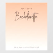 コーラルグラデーション |バチェロレッテ写真の背景 ウィンドウサイン (シート)