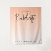 コーラルグラデーション |バチェロレッテ写真の背景 タペストリー (正面)