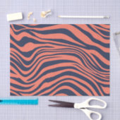 コーラルグラマラータイガーストライプアニマルプリント 薄葉紙 (クラフト)