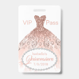 コーラルグリッター ドレス キンセアニエラ VIP パーティバッジ バッジ