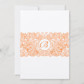 コーラルグレイお洒落ラブバード結婚式招待状 招待状 (正面)