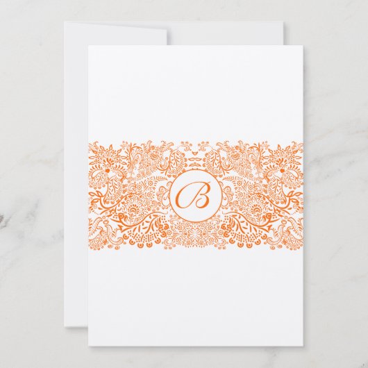 コーラルグレイお洒落ラブバード結婚式招待状 招待状 (正面)