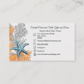 コーラルグレイティール(緑がかった色)ヒトデシンプルィッシュ沿岸 名刺 (正面)