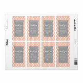 コーラルグレイハートメイソンジャーブベイビーシャワーの好意 ラベル (フルシート)