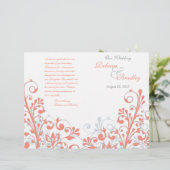 コーラルグレイ白抽象芸術フローラ結婚式 (スタンド正面)