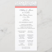 コーラルグレーダマスクフォト結婚式 プログラム (裏面)