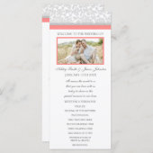 コーラルグレーダマスクフォト結婚式 プログラム (正面/裏面)