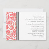 コーラルグレーダマスクリハーサルディナーパーティー 招待状 (裏面)