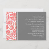 コーラルグレーダマスクリハーサルディナーパーティー 招待状 (裏面)