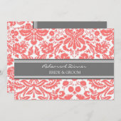 コーラルグレーダマスクリハーサルディナーパーティー 招待状 (正面/裏面)