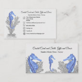 コーラルグレーブルーシーホースシンプルコースト 名刺 (正面/裏面)