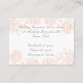 コーラルグレーヴィンテージウェディング披露宴挿入カード エンクロージャーカード (裏面)