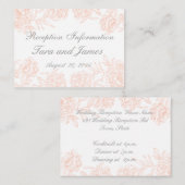 コーラルグレーヴィンテージウェディング披露宴挿入カード エンクロージャーカード (正面/裏面)