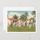 コーラルゲーブルズフロリダヴィンテージゴルファー ポストカード (正面/裏面)