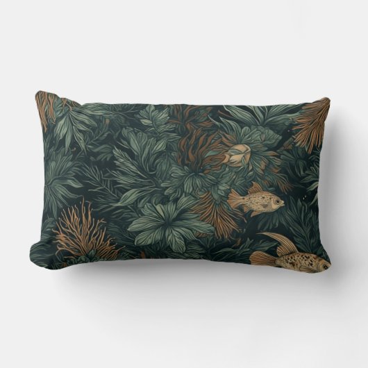 コーラルコスモスドリフト – 装飾用クッション ランバークッション (正面)