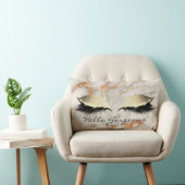 コーラルコッパー大理石メイクアップまぶしバラゴージャス ランバークッション (椅子)