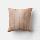 コーラルコッパー青銅灰色メタリックウッドコテージ クッション (裏面)